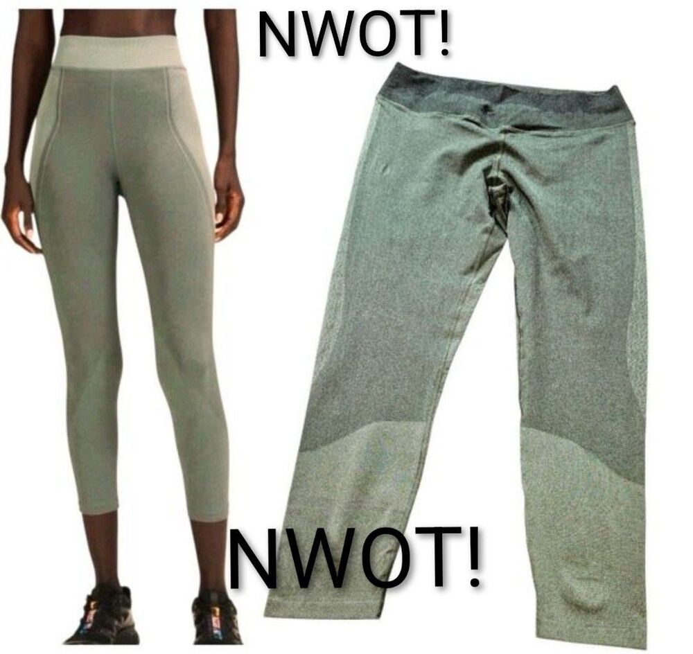 Lululemon LAB Sz 14 NWOT Seamless Hi-Rise Training Misty Glade Green Leggings
